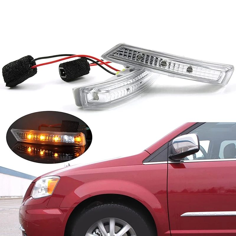 Поворотный сигнал для зеркала заднего вида из АБС-пластика, 1 пара, для Chrysler Town & Country Dodge Grand Carava 68052078AA 68052079AA