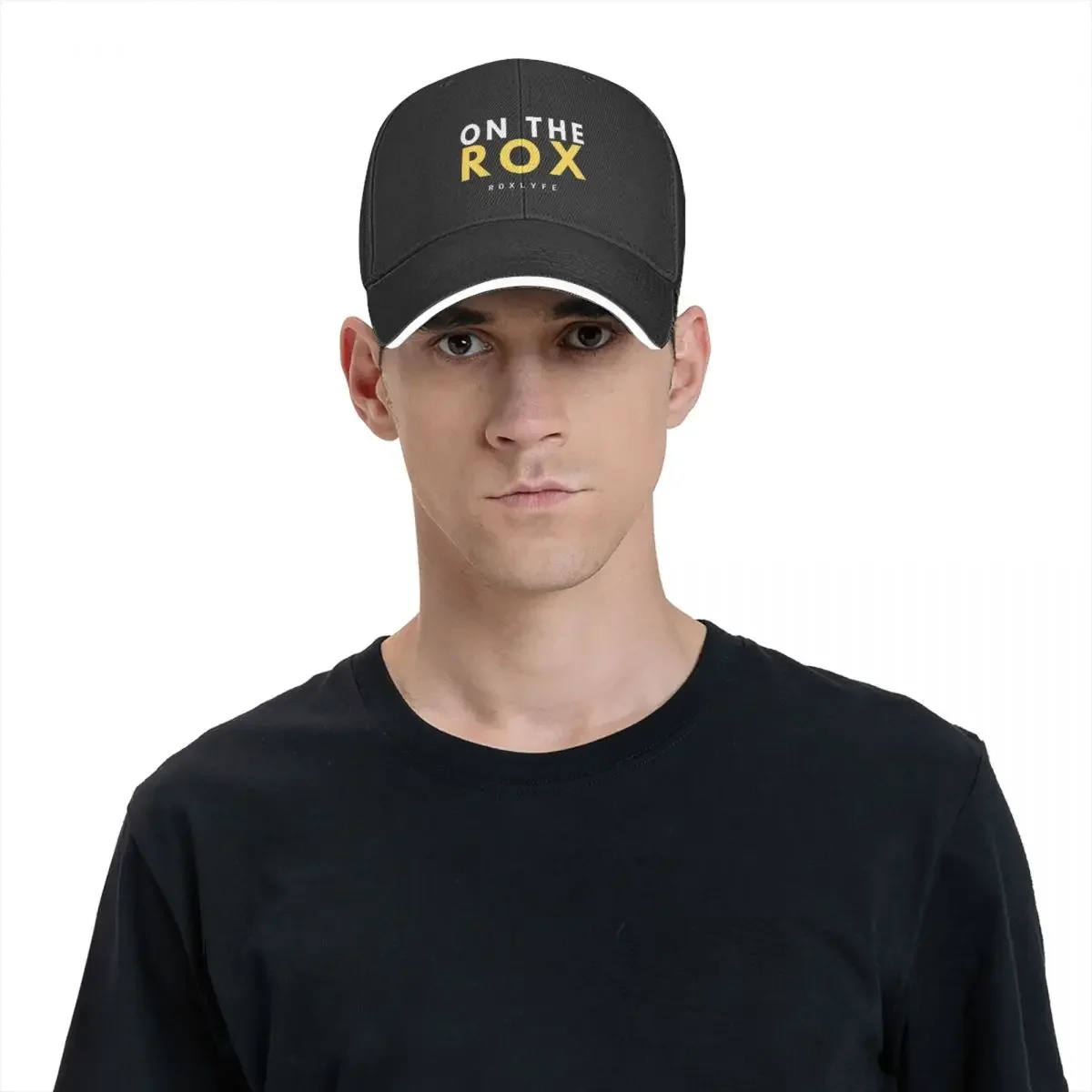 HYROX - On The ROX (белый текст) - Rox Lyfe - Для любителей и спортсменов HYROX Кепка Повседневные бейсболки Регулируемая шляпа Бейсбольные кепки (art.: 3920d10d961f0) - 3920d10d961f0