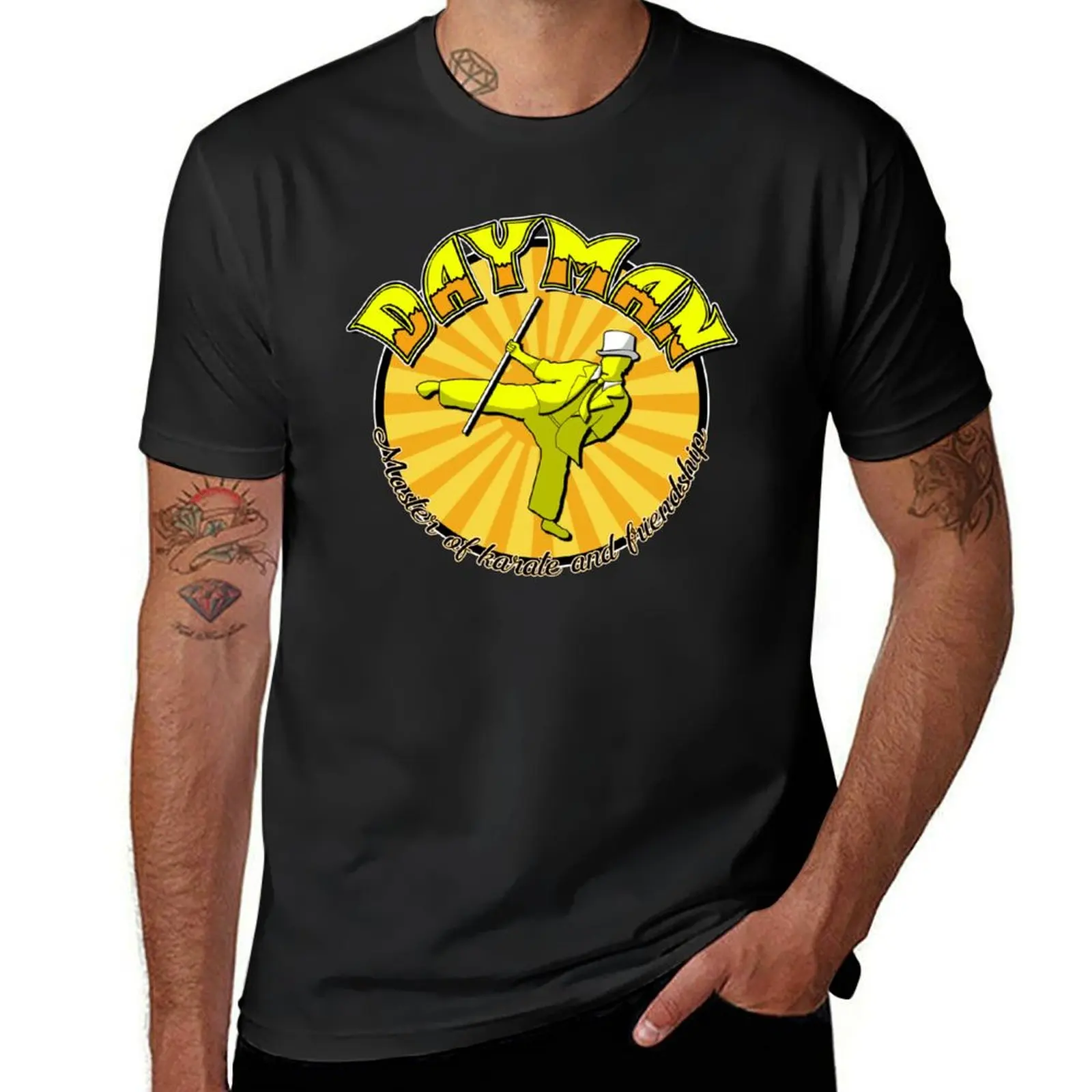 Футболка Dayman: Master of karate and дружба, оверсайз, кавайная одежда, футболки для мужчин, хлопок