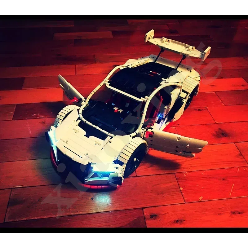 Фото MOC10858 NSX GT суперкар электрический RC DIY гоночный автомобиль строительные блоки для взрослых MOC строительные блоки подарки на день рождения рождественские подарки №5