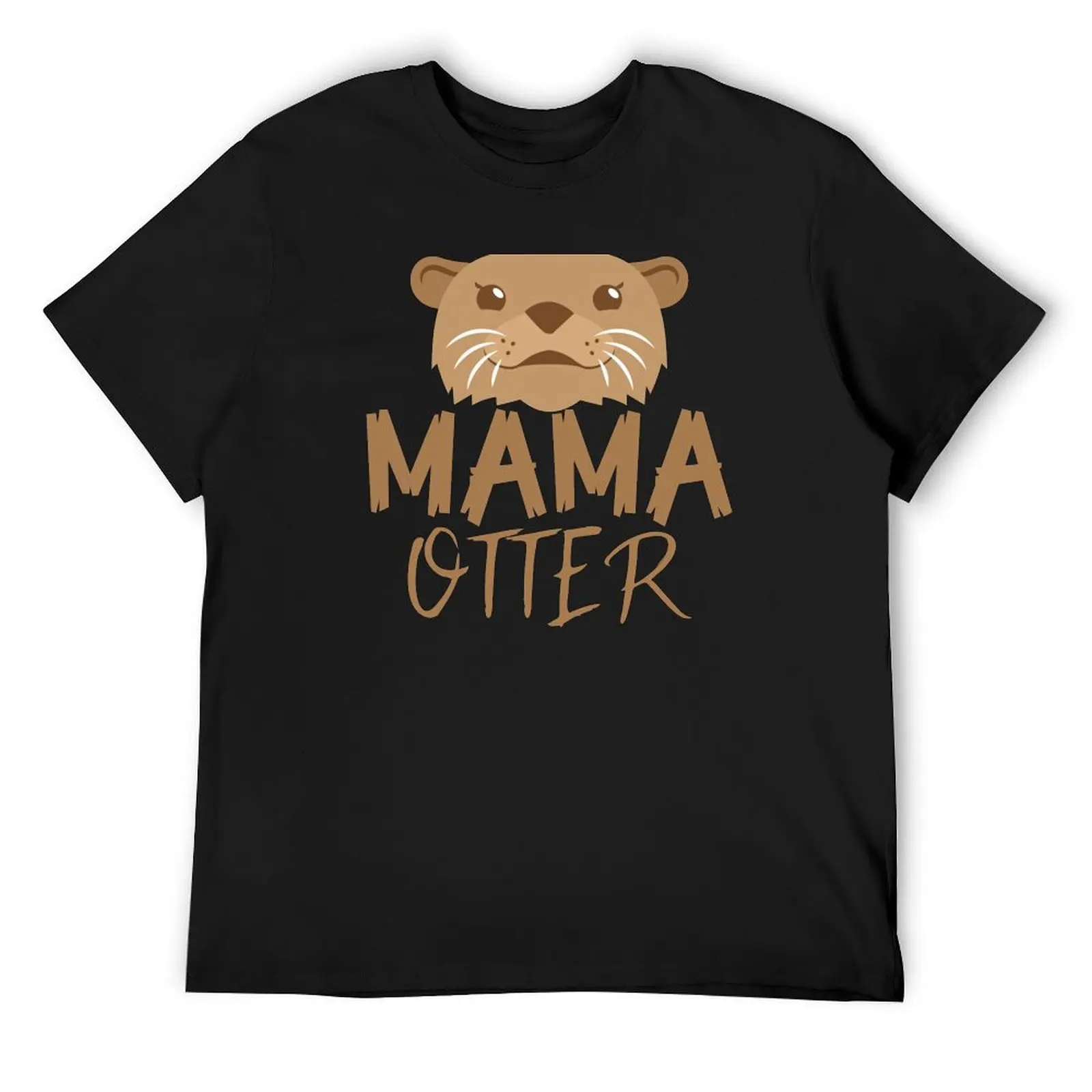 Футболка MAMA OTTER (с подходящим Papa Otter and Baby Otter), простая компрессионная рубашка для спортивных болельщиков, мужская