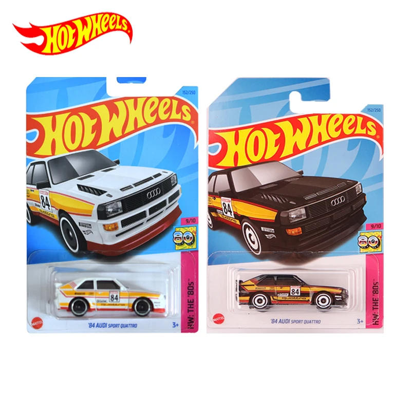 Оригинальные автомобили Hot Wheels 84 Audi Sport Quattro, игрушки для мальчика 1/64, металлический Литая модель автомобиля HW из сплава 80-х годов, подарок на день рождения C4982