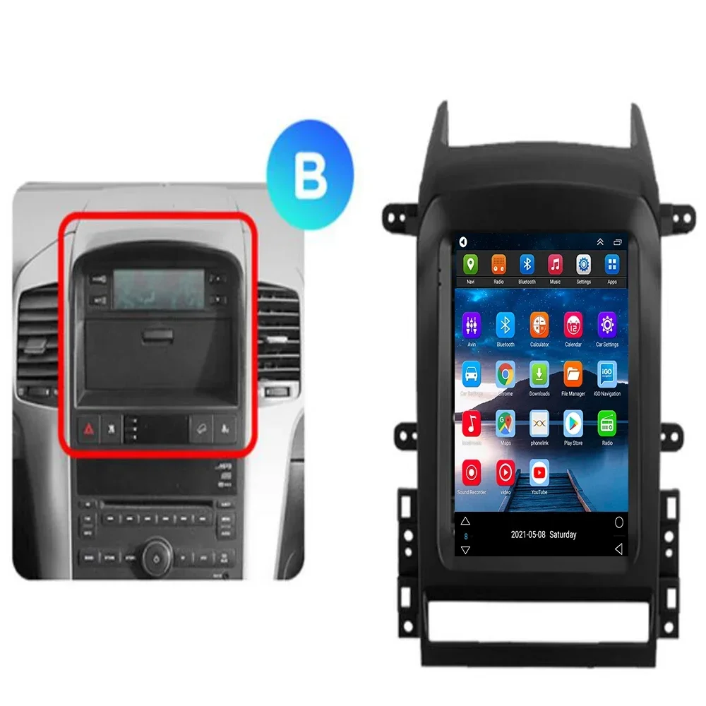 2 Din Android 14 авто стерео автомобильный радиоприемник мультимедийный плеер для Chevrolet Captiva 2006-2012 Carplay 4G GPS Tesla Style