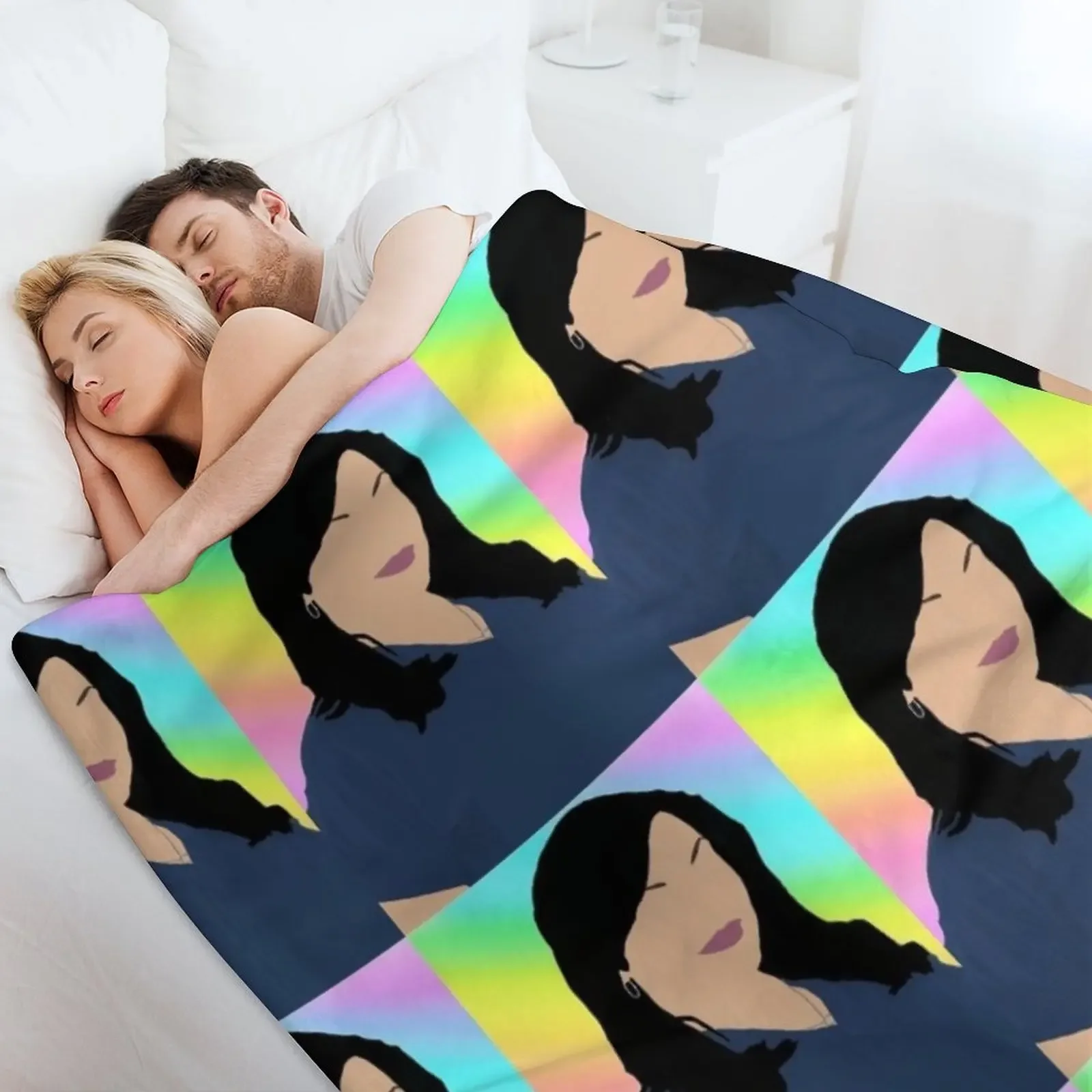 Фото Одеяло Callie Torres Pastel Rainbow, одеяла и пледы, роскошные утолщенные одеяла для косплея в стиле аниме №4