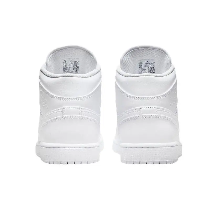 Фото Кроссовки Nike Jordan 1 Mid Triple White 2022, 554724-136 №5