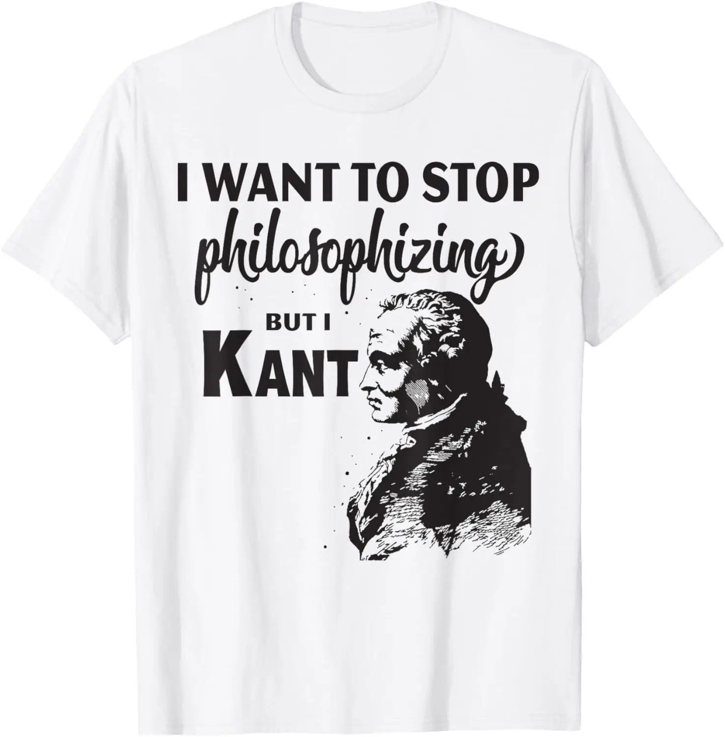 Философская футболка Kant Stop, забавная философская футболка с цитатами