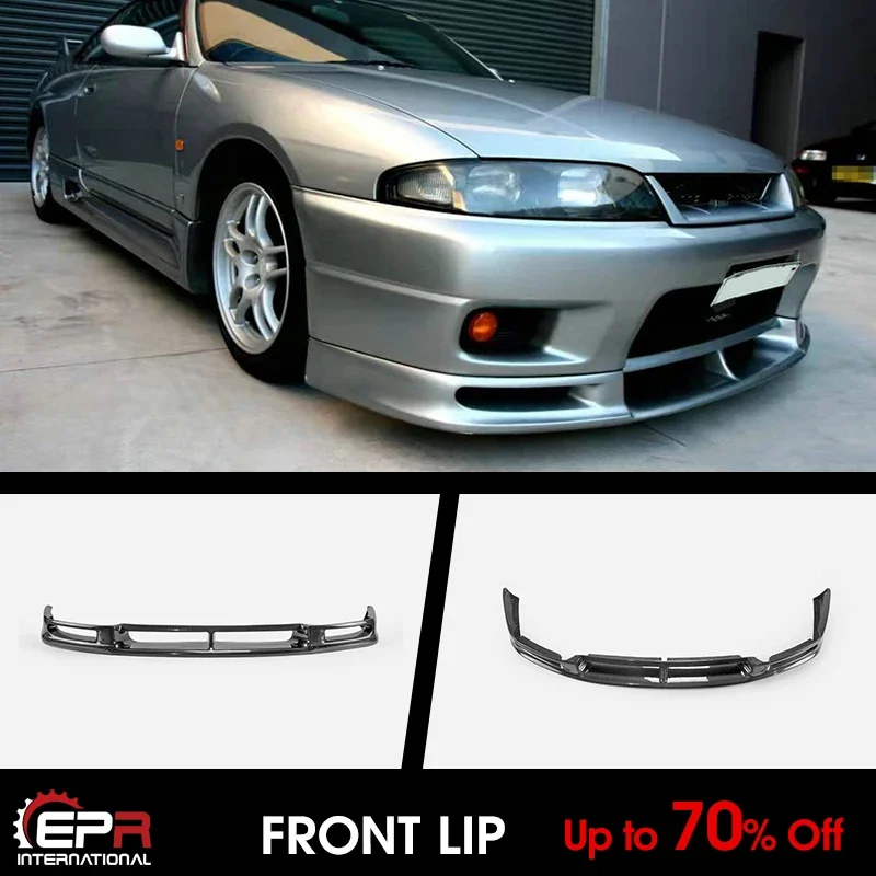 Передняя губа в стиле NIS, разветвитель под спойлер, подходит для Nissan Skyline BCNR33 GTR OE GTR, аксессуары для бампера, внешние комплекты