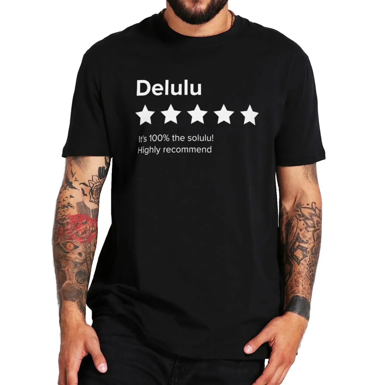 Летние тяжелые мужские футболки Delulu Is the Solulu Delulu в стиле Харадзюку, 100% хлопок, унисекс, европейские размеры