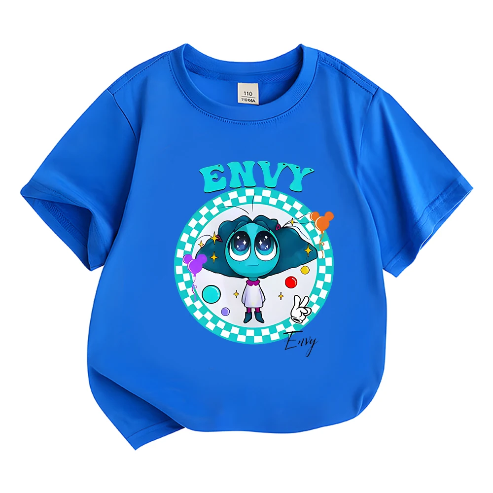 Фото Футболка с принтом аниме ENVY, Модная хлопковая одежда, летние топы с коротким рукавом, повседневные милые футболки, футболки, рубашки №5