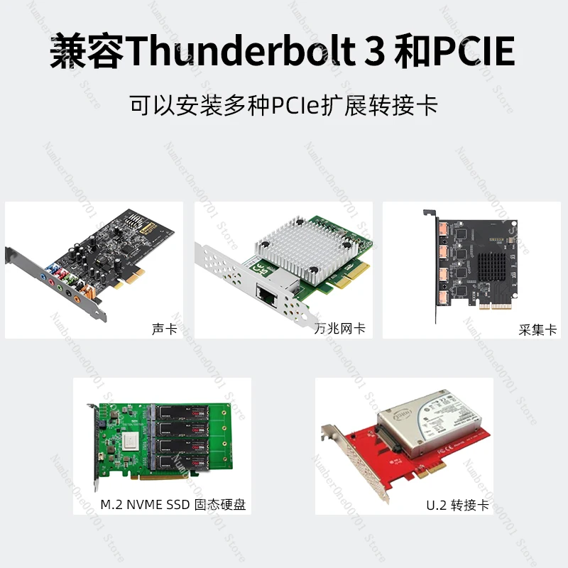 Фото Мини видеокарта Dock Raiden 3 к PCIe 3,0 X16 PCI-E расширительный блок Rocket Speed Поддержка сетевой карты №3
