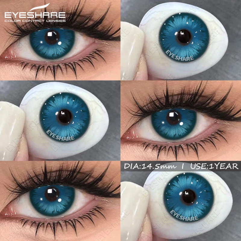 Фото EYESHARE 2 шт., контактные линзы для косплея, синие линзы для глаз в стиле аниме, Хэллоуин, красный макияж, красота, ученики, фиолетовые цветные контактные линзы для глаз, ежегодно №3