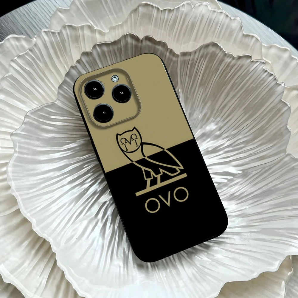 Коврик для мыши O-OVO-Cool-D-Drake для Samsung S 24 23 22 21 20 Plus Ultra A 24 34 54 53 Роскошный черный пылезащитный чехол