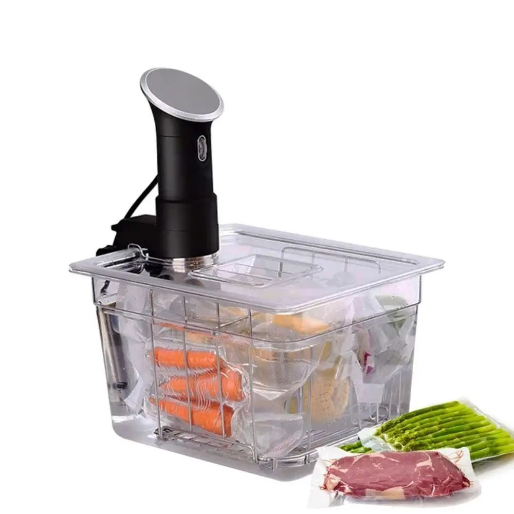 Контейнер для плиты Sous Vide, 6 л, прозрачный утолщенный вакуумный резервуар, пищевой материал с крышкой, резервуар для кулинарной воды Sous Vide