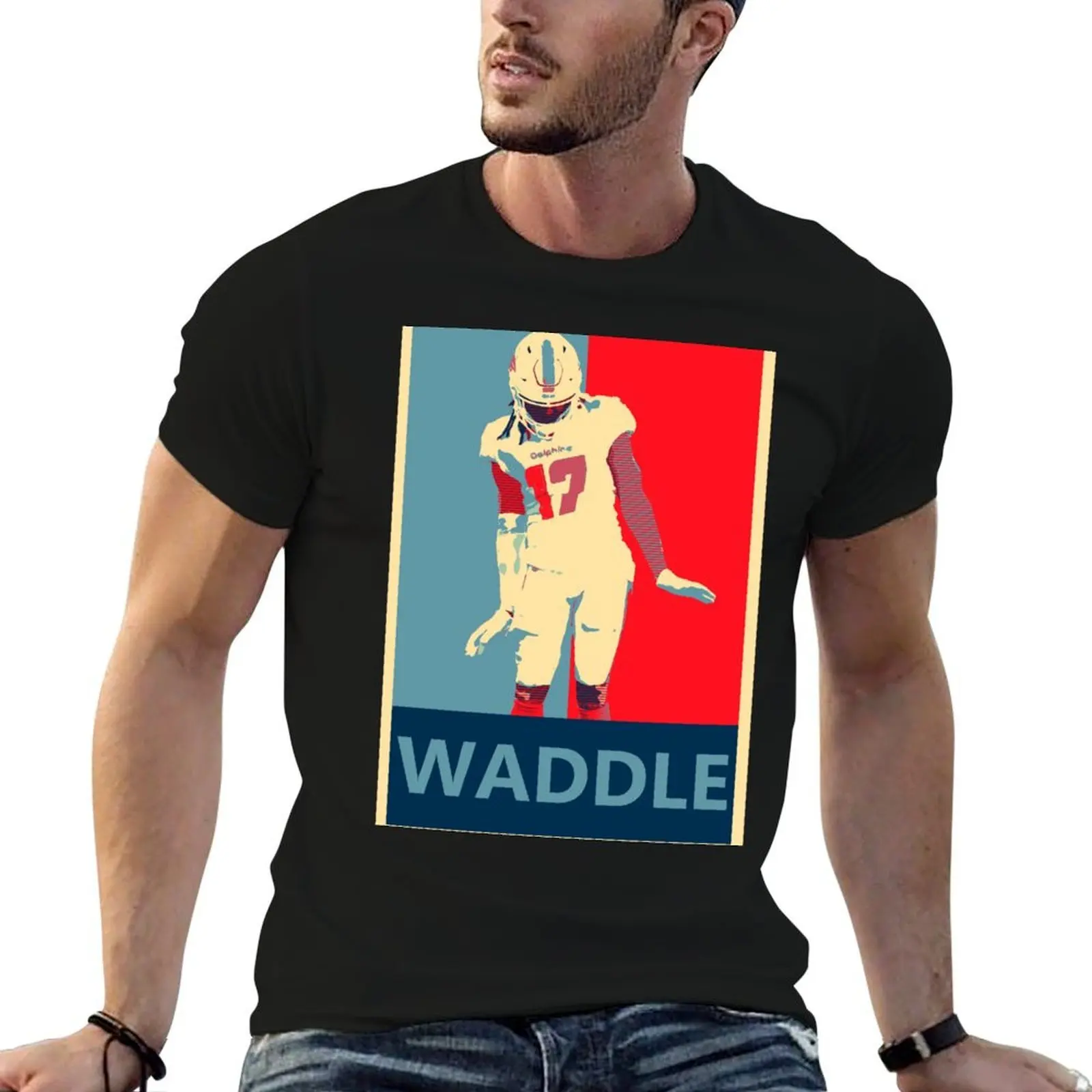 Фото Jaylen Waddle-футболка Waddle Dance, мужская роскошная футболка для мужчин, футболка №4