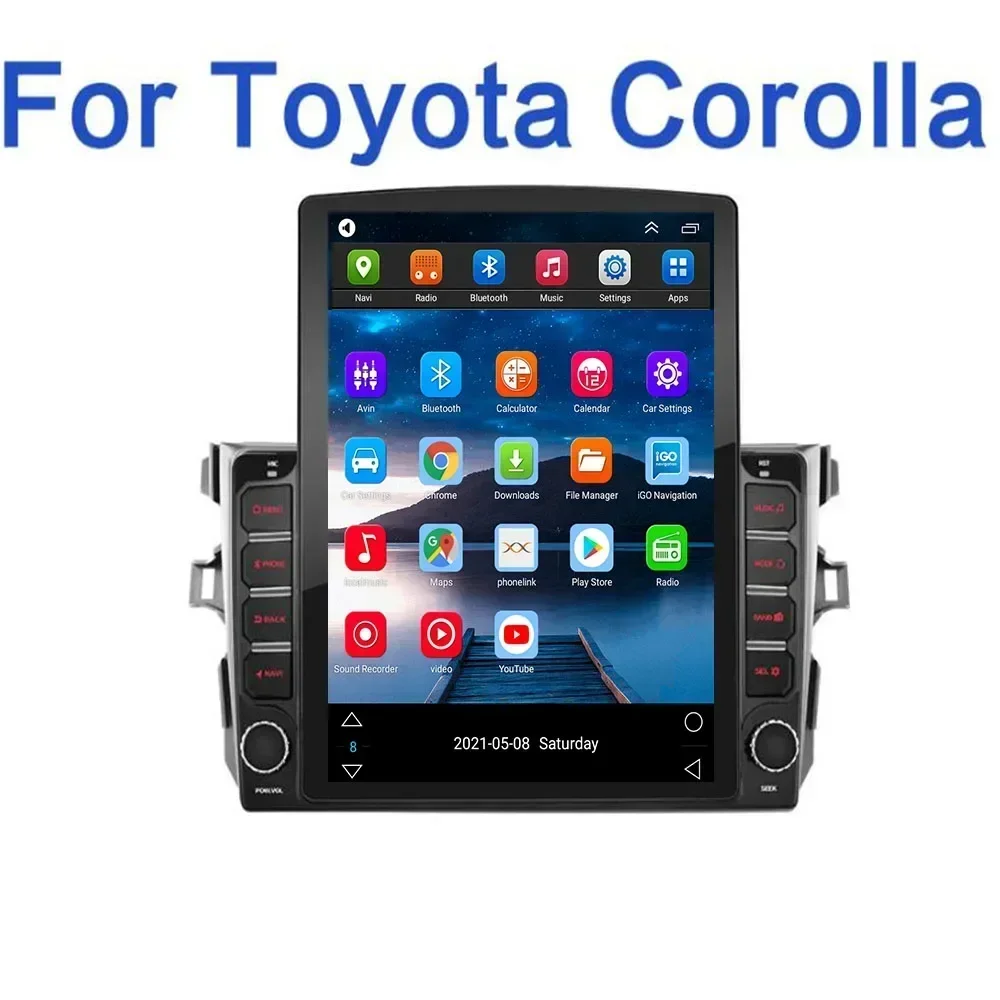 Фото Автомобильный радиоприемник Tesla Style 2Din Android13 для Toyota Corolla E 140150   2007-2012 Мультимедийный видеоплеер GPS Стерео Carplay DSP RDS №2