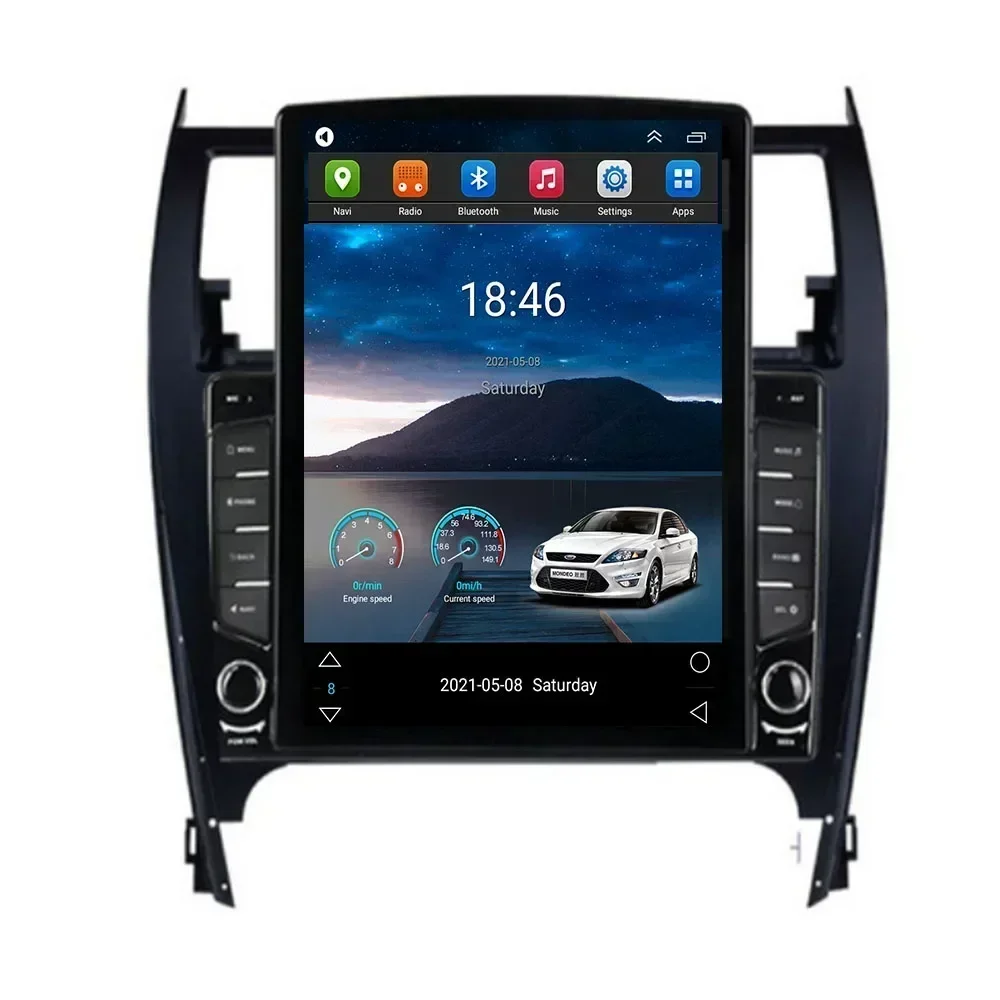 Для Tesla Style 2Din Android 13 Автомобильное радио для TOYOTA CAMRY 2012-2014 Мультимедийный видеоплеер GPS Стерео Carplay DSP RDS Камера