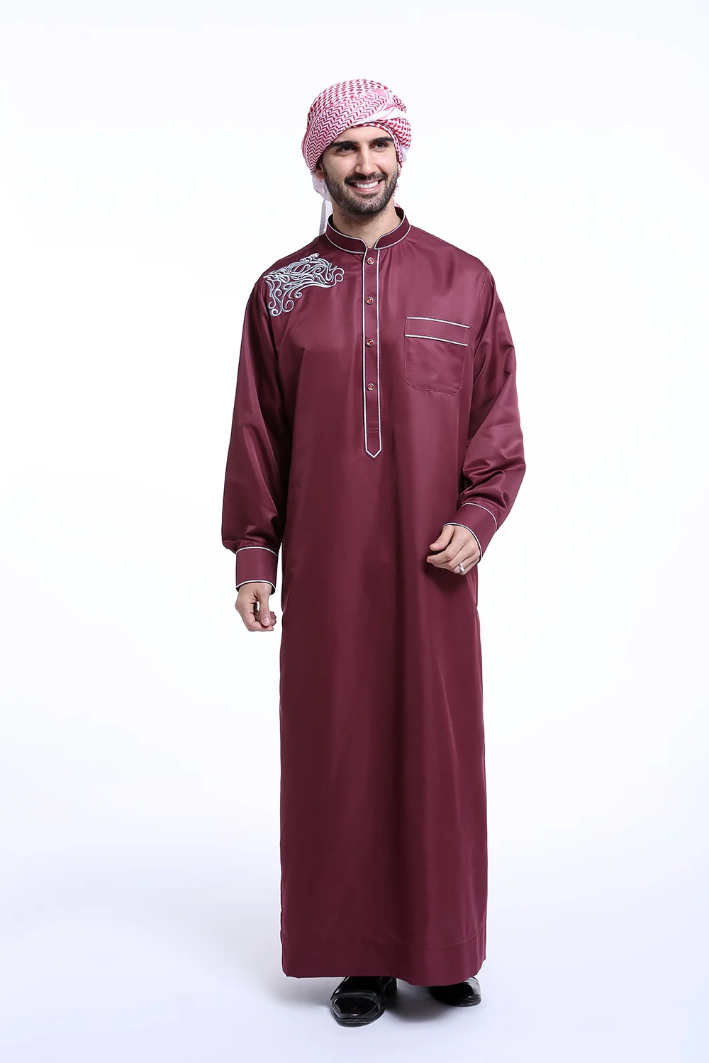 Новая мусульманская одежда Jubba Thobe Исламская одежда Рамадан Мужская Абая Thawb Длинный халат Саудовская одежда Мусульманский кафтан Jubah Дубай Арабское платье (art.: 3920d04a70bbe) - 3920d04a70bbe