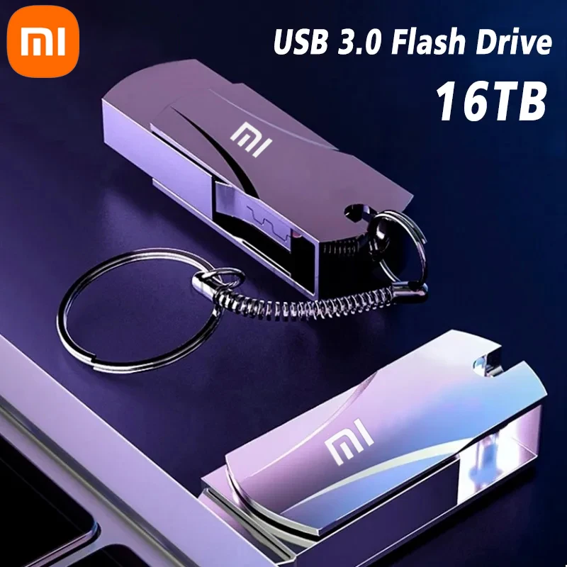 Xiaomi 16 ТБ Металлический U-диск USB 3.0 Высокоскоростной флэш-накопитель Водонепроницаемый флэш-накопитель 2 ТБ 1 ТБ Портативная память USB-накопитель