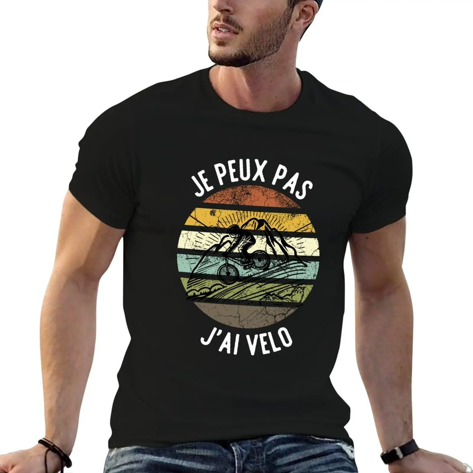 Jeambe Pas j'ai velo cadeau pour cycliste футболка хлопковая футболка мужская футболка мужская простая футболка