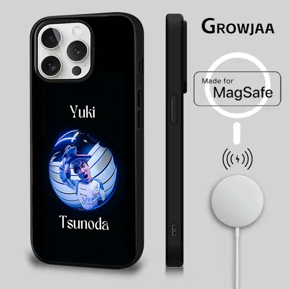Фото Чехол для телефона Y-Yuki T-Tsunoda 22, для iPhone 17,16,15,14,13,12,11, Pro, Max, Plus, Mini, SE4, E с магнитной беспроводной зарядкой Magsafe №5