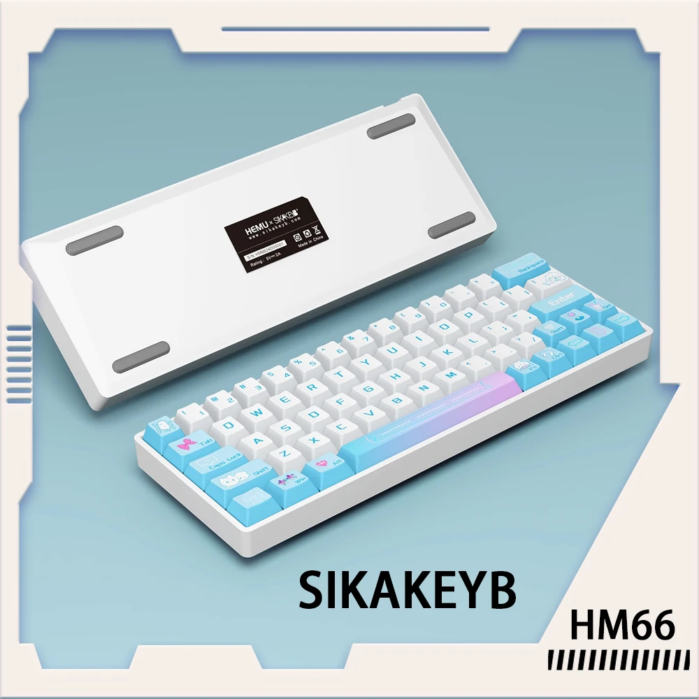 Клавиатура Sikakeyb Hm66 Проводная с магнитной осью, игровая клавиатура для киберспорта, Rgb Pbt, для Win, настольного компьютера, подарки