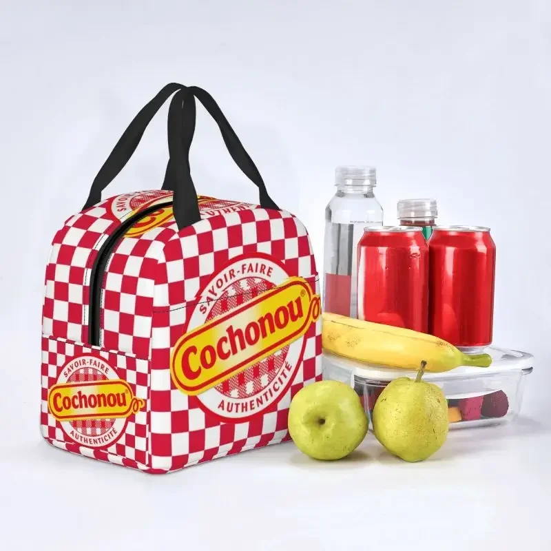 Фото Многоразовые коробки для завтрака Cochonou, изолированная сумка для обеда, офисная работа, женский водонепроницаемый термохолодильник №5