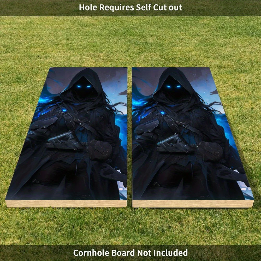 Фото Водонепроницаемая виниловая доска Cornhole Blue Shadow, дизайн настольной игры из ПВХ для игр на открытом воздухе, идеально подходит для занятий спортом и отдыха, Durab №5