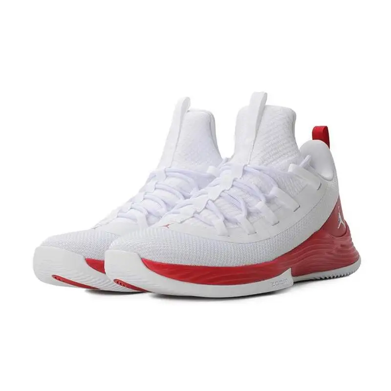 Фото Nike Jordan Ultra.Fly 2 Low White Gym Red Sneakers shoes AH8110-101 №3