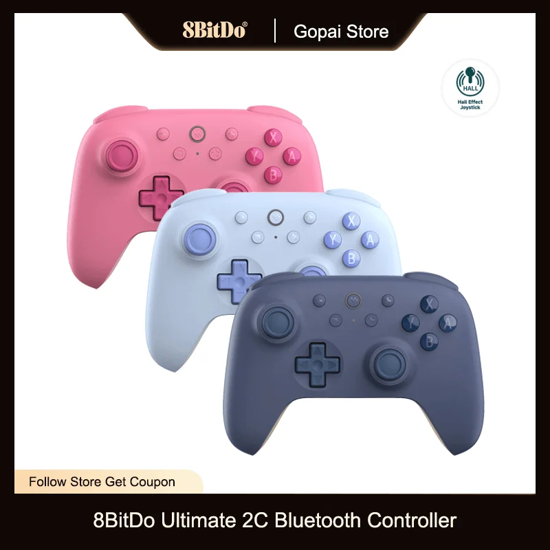 8BitDo новый Bluetooth-контроллер Ultimate 2C с джойстиком Hall для Nintendo Switch Lite OLED-геймпад, аксессуары