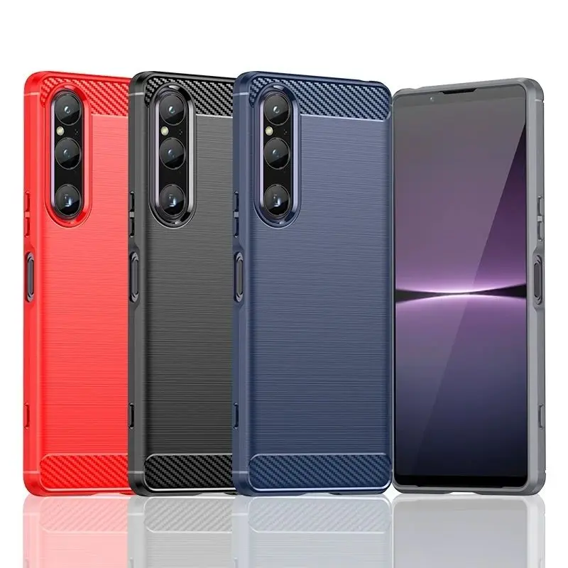 Мягкий силиконовый чехол из углеродного волокна с рисунком проволоки для Sony Xperia 1 5 10 V простой модный противоударный чехол для Xperia 1V 5V 10 V