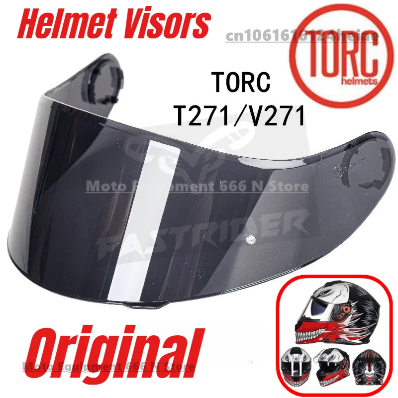 Оригинальные линзы для шлема T271/V271 для откидных шлемов TORC T271/V271, черные козырьки для шлема
