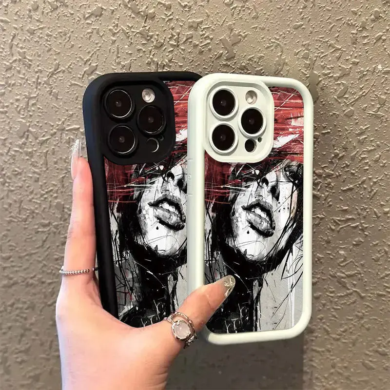 Модный чехол Lmage Girl для телефона iPhone 16 15 14 13 12 11 Pro Max XS XR X 7 8 Plus SE 2022, противоударные мягкие бамперы