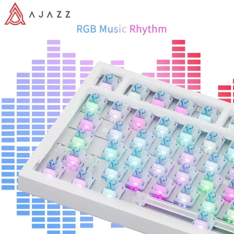 Фото Клавиатура Ajazz Ak820 игровая механическая, 82 клавиши, Bluetooth, 2,4 ГГц №2
