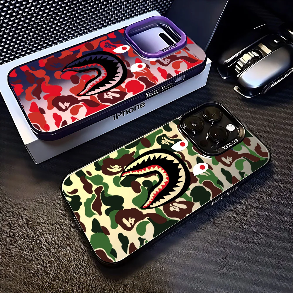 Крутой чехол для телефона B-BAPES для iPhone 16, 15, 14, 13, 12, 11 Pro Max X XR XSMAX 8 7 Plus, матовая противоударная задняя крышка Candy
