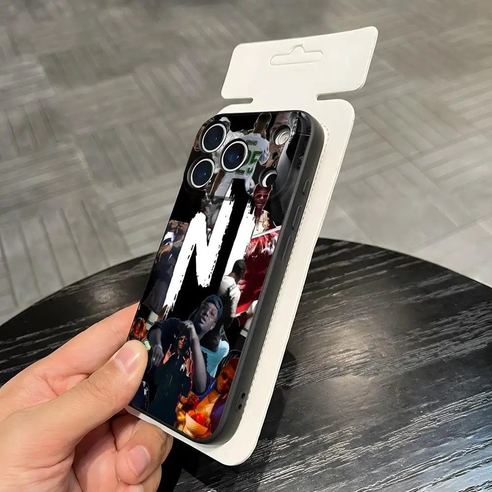 Чехол для телефона Rapper N-Ninho NI для iPhone 17 Air 16 E Pro Max 15 14 13 Mini 12 Pro 11 Max Plus, черный мягкий корпус (art.: 3920d1b68d77f) - 3920d1b68d77f