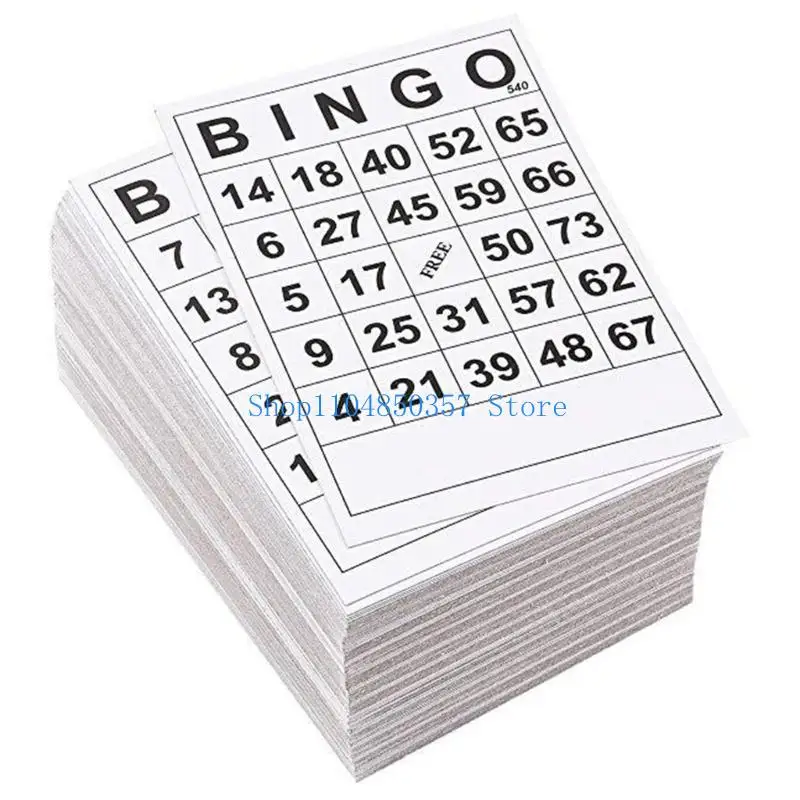 60 шт. игровые карты Bingos с уникальным номером, неповторяющиеся семейные игровые карты Bingos, одноразовые карточки для настольных игр для вечеринок