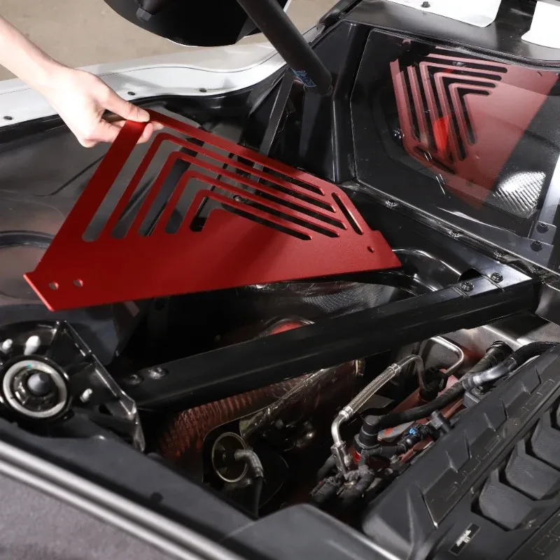 Для Chevrolet Corvette C8 Stingray Z51 Z06 2020-2025 автомобильная крышка отсека двигателя из алюминиевого сплава, накладка на панель, автомобильные аксессуары