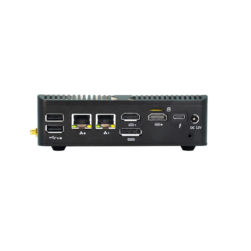 Фото Новый безвентиляторный промышленный мини-ПК Intel Alder Lake N100 2*HD 1*DP 1*Type-C Dual LAN RJ45 Office Desktop COmputer 2*COM RS232 5G SIM №3