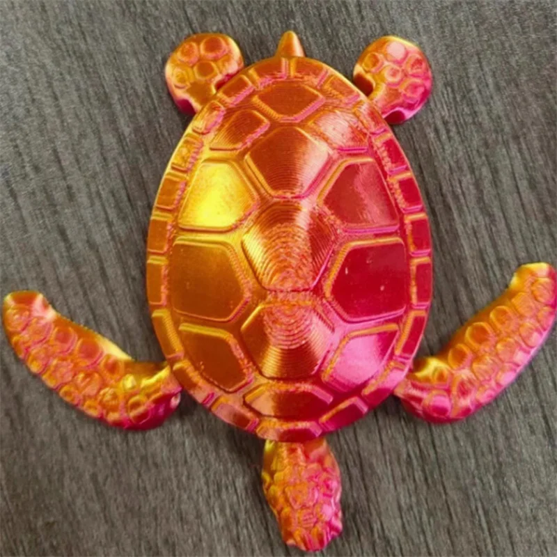 Фото 3D печать фигурки морской черепахи, многосуставные подвижные имитационные глаза для дома, аксессуары, детская игрушка в подарок, украшение для гостиной, стола №3