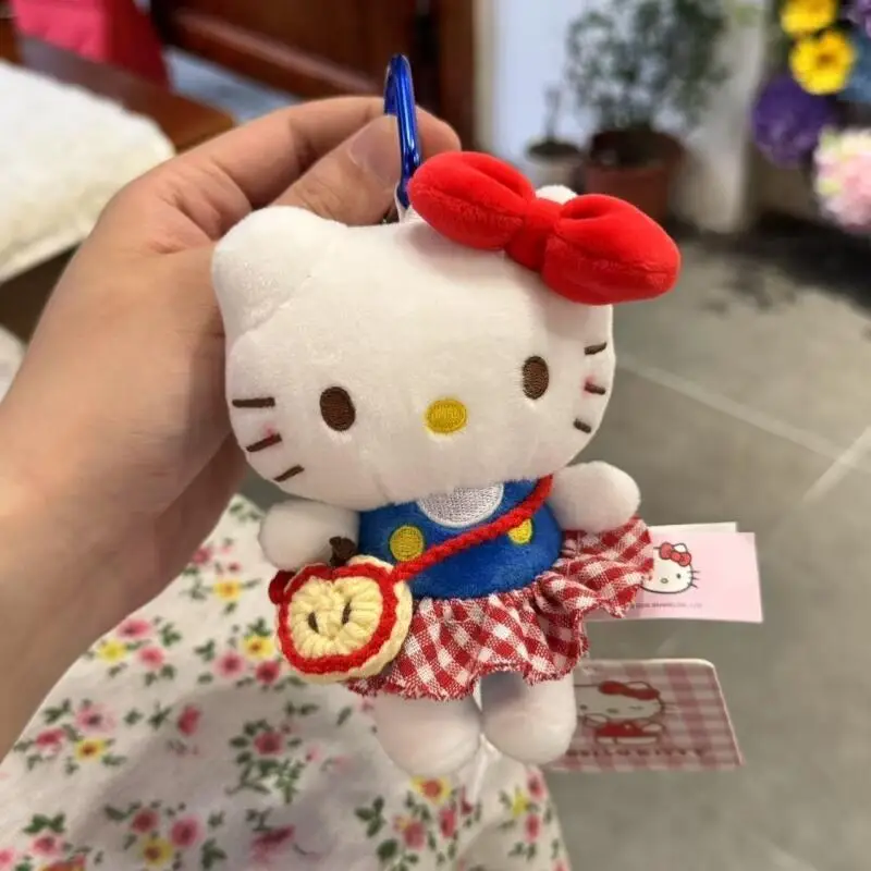 Sanrio наполнительная кукла игрушки Hello Kitty мультфильм плюшевый мягкий рюкзак кулон Kawaii креативный орнамент милый подарок на день рождения для девочек