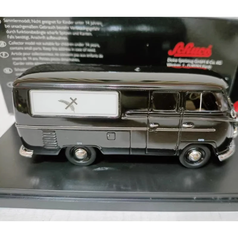 Фото SCHUCO Смола 1:43 VW T1 Bestattung расширенная модель автомобиля с грубой гробой для взрослых, ограниченная серия, коллекция, сувенир, подарок, игрушка для мальчика №2