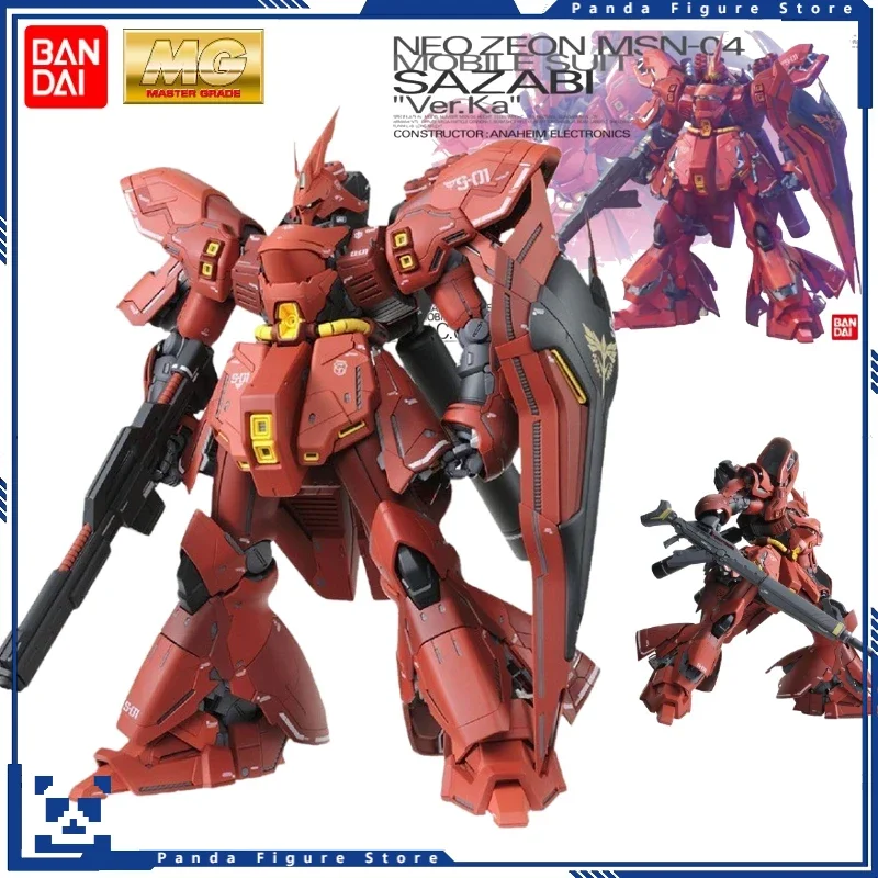 В наличии Bandai MG 1/100 SAZABI MSN-04 Ka Ver. Экшн-фигурка для мальчиков, игрушка, модель Mecha, Подарочная сборка