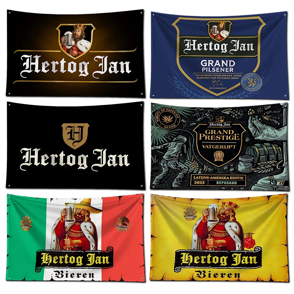 3x5 футов пиво H-hertogs J-jans флаг полиэстеровый баннер с цифровой печатью для гаража, настенное украшение для двери с латунными втулками