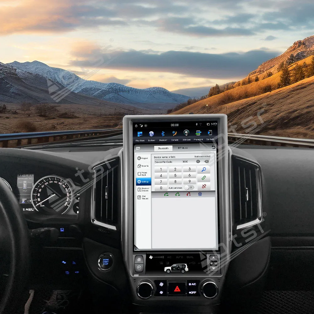 Фото Автомобильный радиоприемник Android с экраном 16 дюймов для Toyota land cruiser 2013 2017 2018 2019 2020 GPS, автонавигация, мультимедийный головное устройство Carplay №4