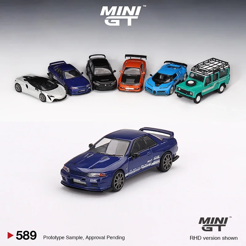 Модель автомобиля MINIGT 1:64, цвет металлик-синий