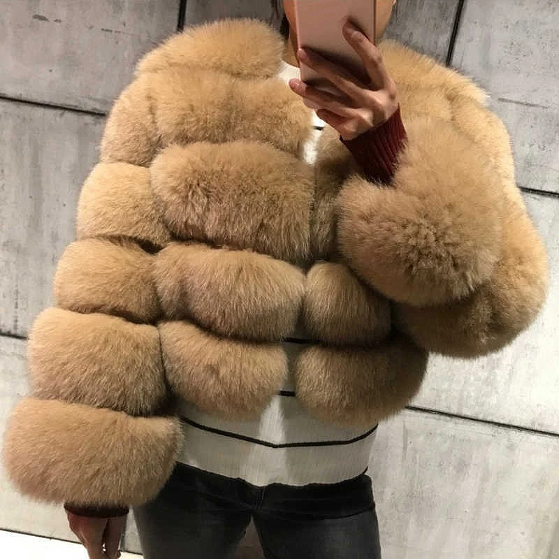 Фото S-5XL норковые пальто, осень-зима, пушистое серое пальто из искусственного меха, женские элегантные толстые теплые куртки из искусственного меха для женщин, 2023, женская одежда №4