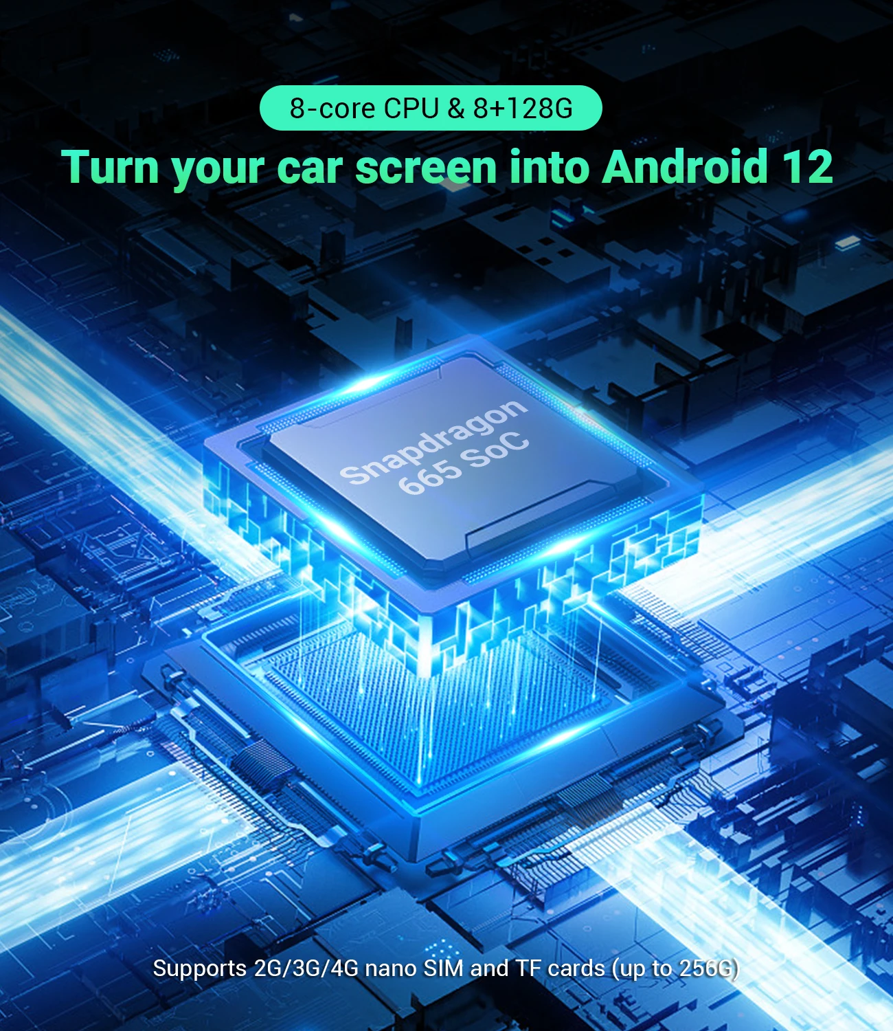 Фото CarPlay Ai Box Android 12 8 ядер 8G + 128G Smart Android TV Box Беспроводная связь CarPlay Android Auto Поддержка 512 ГБ SD для Netflix YouTub №2