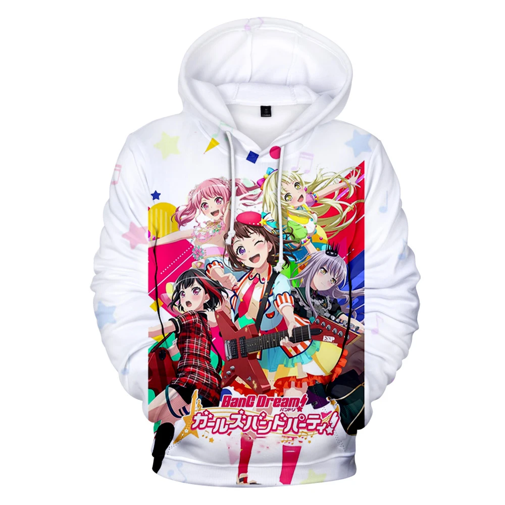 Фото Толстовка BanG Dream с длинным рукавом для женщин и мужчин, свитшот, уличная одежда в стиле Харадзюку, одежда для японских игр для девочек, вечевечерние, 3D одежда, 2022 №5