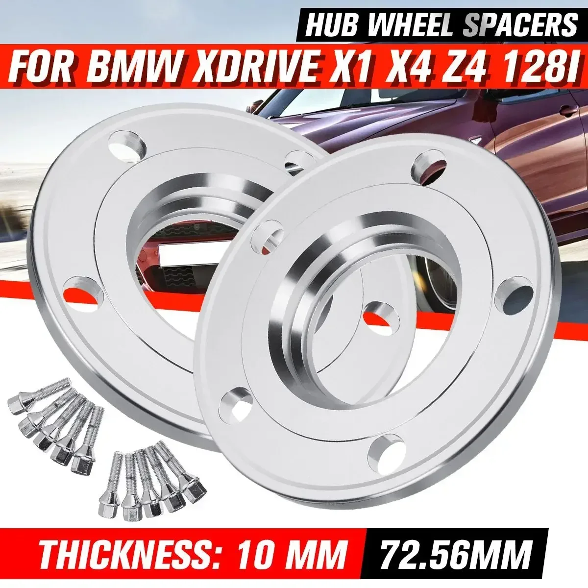 10 мм колесный адаптер распорки для шин PCD 5x120 мм CB 72,56 мм для BMW E82 E88 E30 E36 E46 E28 E34 E90 E91 E92 E93 E60 Комплект кузова