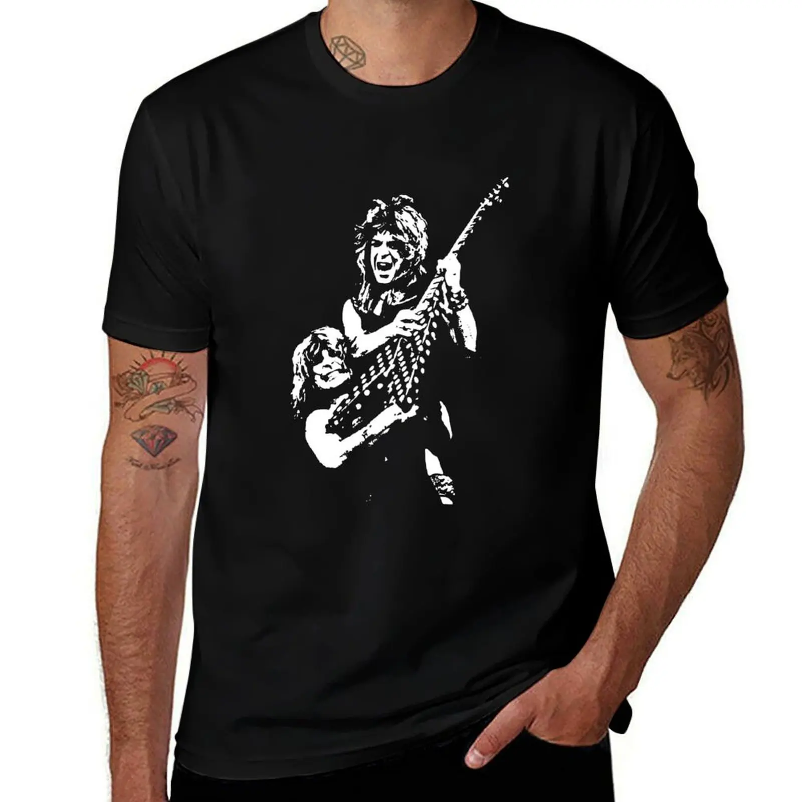 Футболка Randy Rhoads Tribute, мужская футболка из 100% хлопка, футболка из 100% хлопка, мужская футболка из 100% хлопка